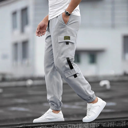 Herren Cargo-Hose Funktionstaschen Elastischer Bund Modern