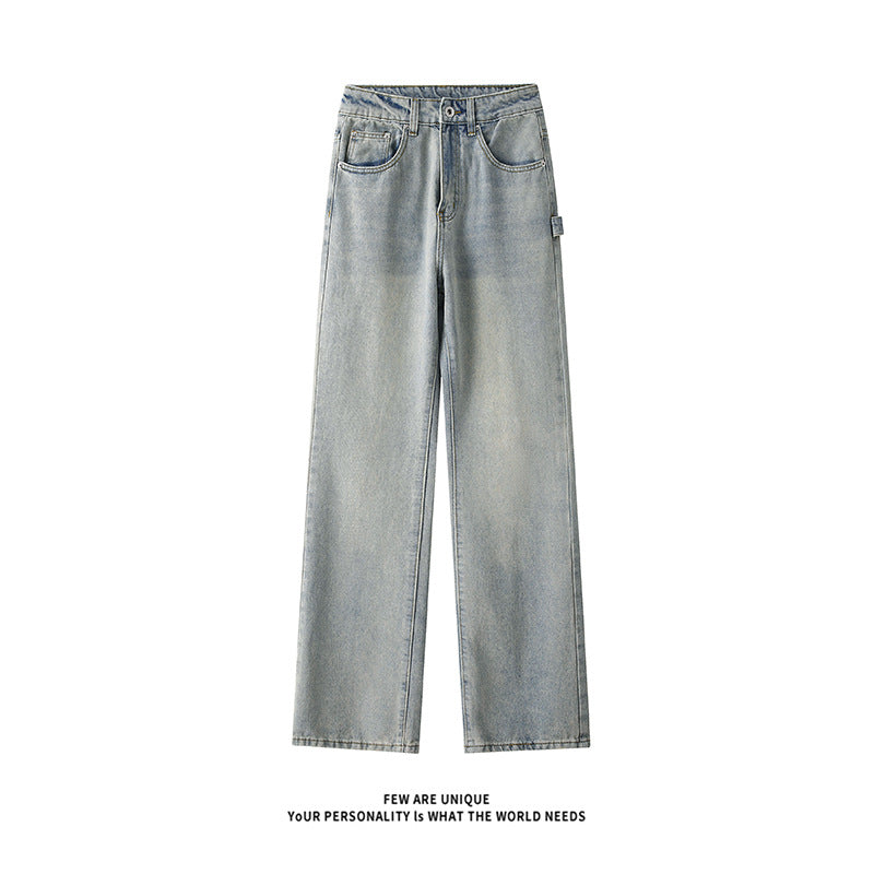 Herren Jeans Weit Bequem mit hohem Bund und Taschen - BerlinGlamour