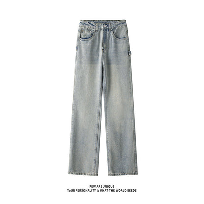 Herren Jeans Weit Bequem mit hohem Bund und Taschen - BerlinGlamour