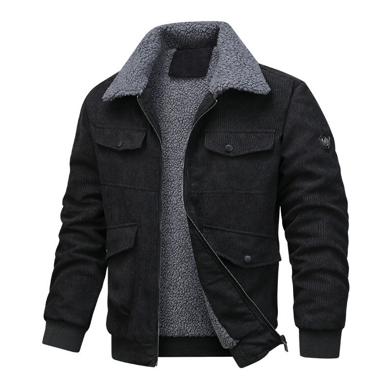 Herren Winterjacke Steppjacke Warm mit weichen Kragen