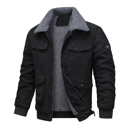 Herren Winterjacke Steppjacke Warm mit weichen Kragen