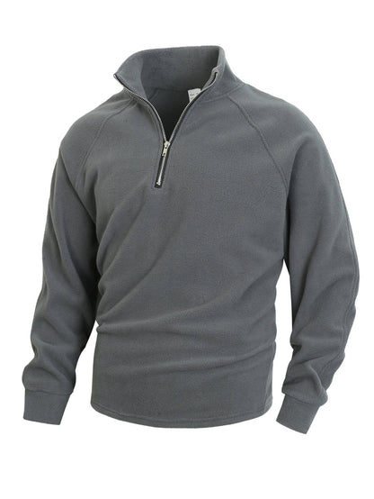 Herren Fleece Pullover mit Halbem Reißverschluss Berlin-Glamour