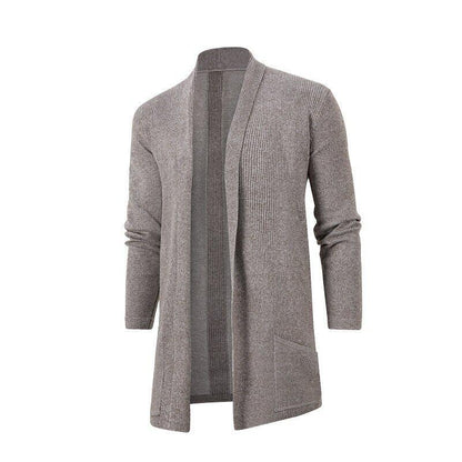 Herren Strickjacke Offener Schnitt Mit Taschen Großzügig
