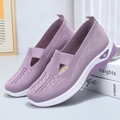 Damen Sneaker Bequem Luftdurchlässig Strickdesign