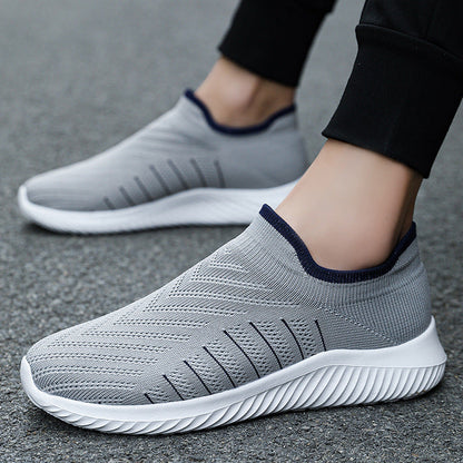 Damen Sneaker Sportlich atmungsaktiv Slip-On Schuhe