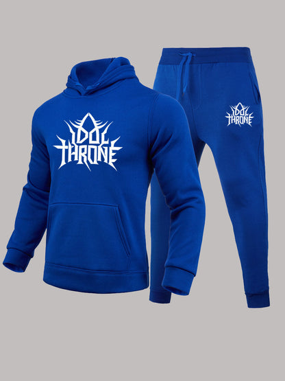 Herren Hoodie Jogginghose Set Logodesign Streetwear Style
