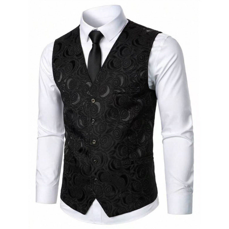 Herren Weste mit floralem Muster Elegant Modern