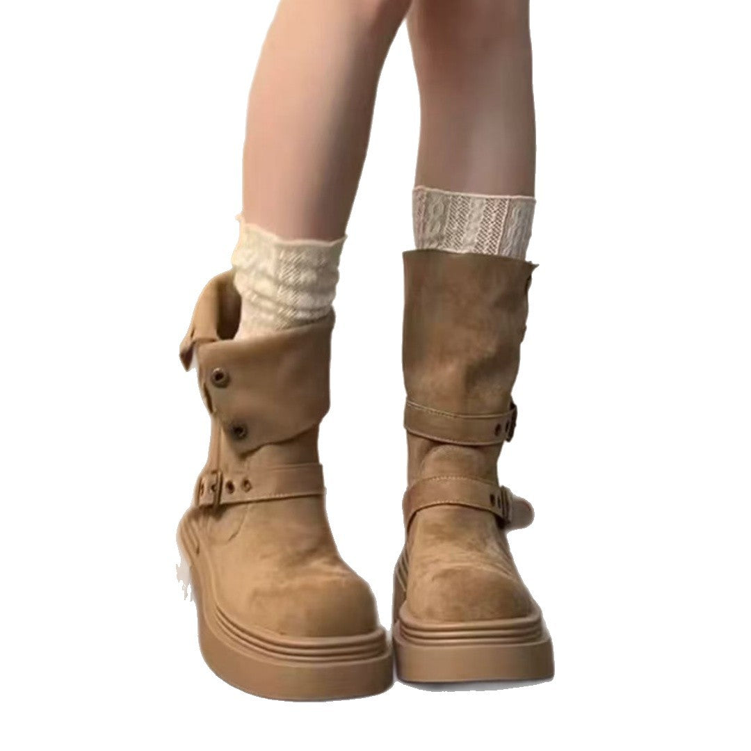 Damen Stiefel Schnürung Hochzeit Stiefel Winter Mode