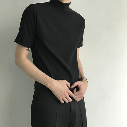 Herren Polohemd Modern Stehkragen Slim Fit