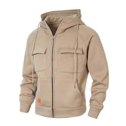 Herren Kapuzenjacke Modern mit Taschen und schmalem Schnitt - BerlinGlamour