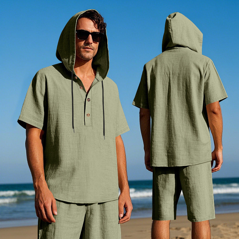 Herren Sportbekleidung Set Kapuze Bermuda Modern