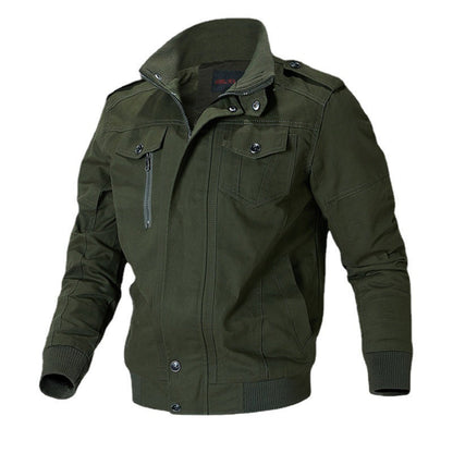 Herren Übergangsjacke Lässig Mit Taschen Stehkragen Modern