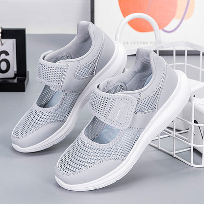 Damen Sneaker Sportlich Atmungsaktiv Netzdesign Schwarz