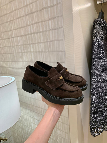 Damen Mokassins Elegante Schnallen Verschluss Schuhe