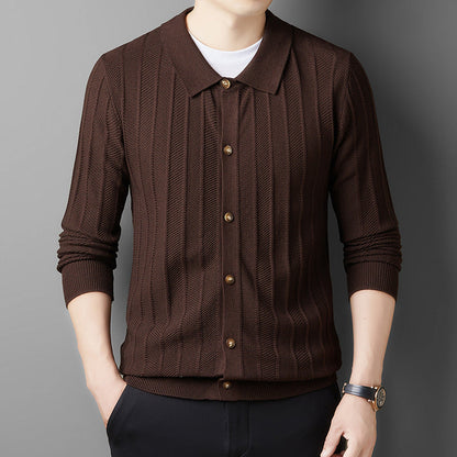 Herren Strickjacke Elegante Musterjacke Mit Knöpfen - BerlinGlamour