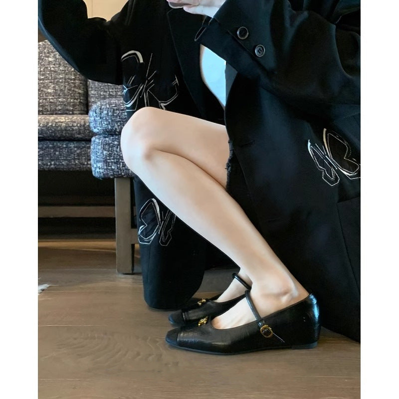 Damen Ballerinas Elegante Riemen Schmuck detail Modern