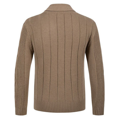 Herren Strickjacke Strukturierter Look Zopfmuster Modern