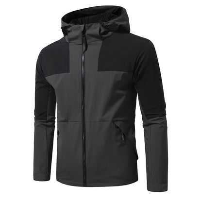 Herren Windbreaker Jacke Wasserdicht mit Kapuze und Taschen