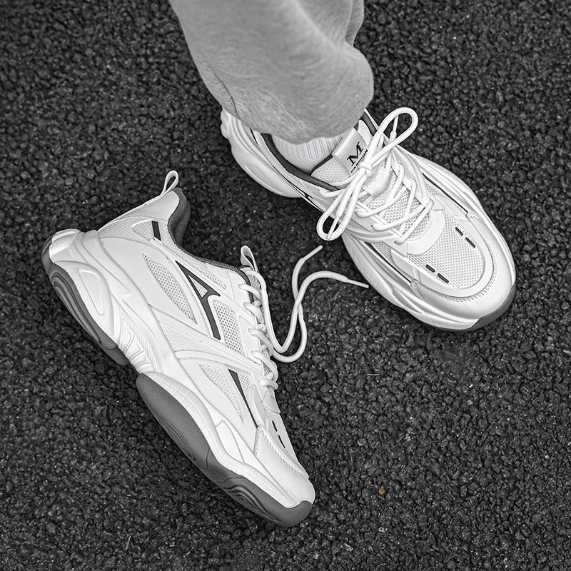 Damen Sneaker Sportlich atmungsaktiv Mesh Weiss
