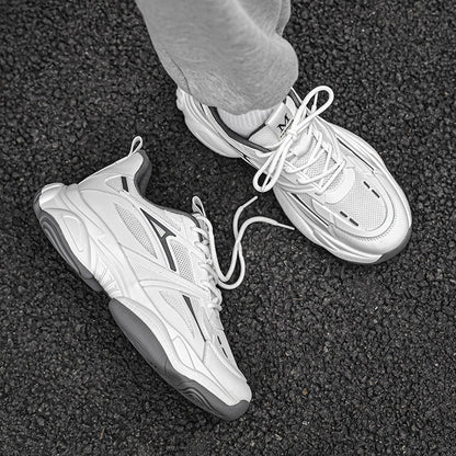 Damen Sneaker Sportlich atmungsaktiv Mesh Weiss