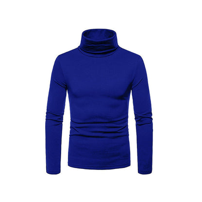 Herren Rollkragenpullover Fein Strick Modern Schwarz