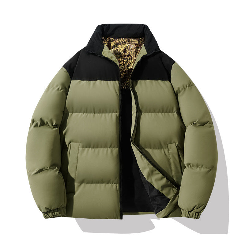 Herren Steppjacke Isoliert Warm mit hohem Kragen