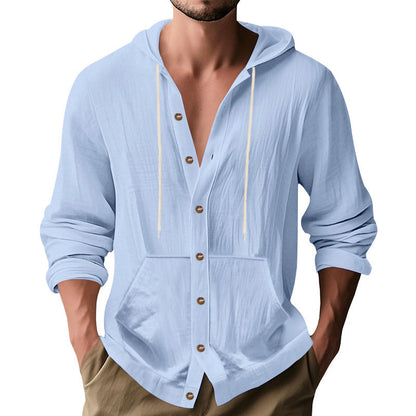 Herren Sommerjacke Lässig Kapuze Sportlich