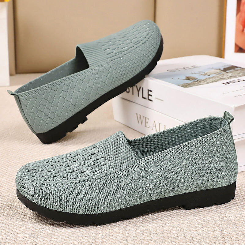 Damen Sportschuhe Atmungsaktiv Slip-On Freizeit Schuhe Bequem