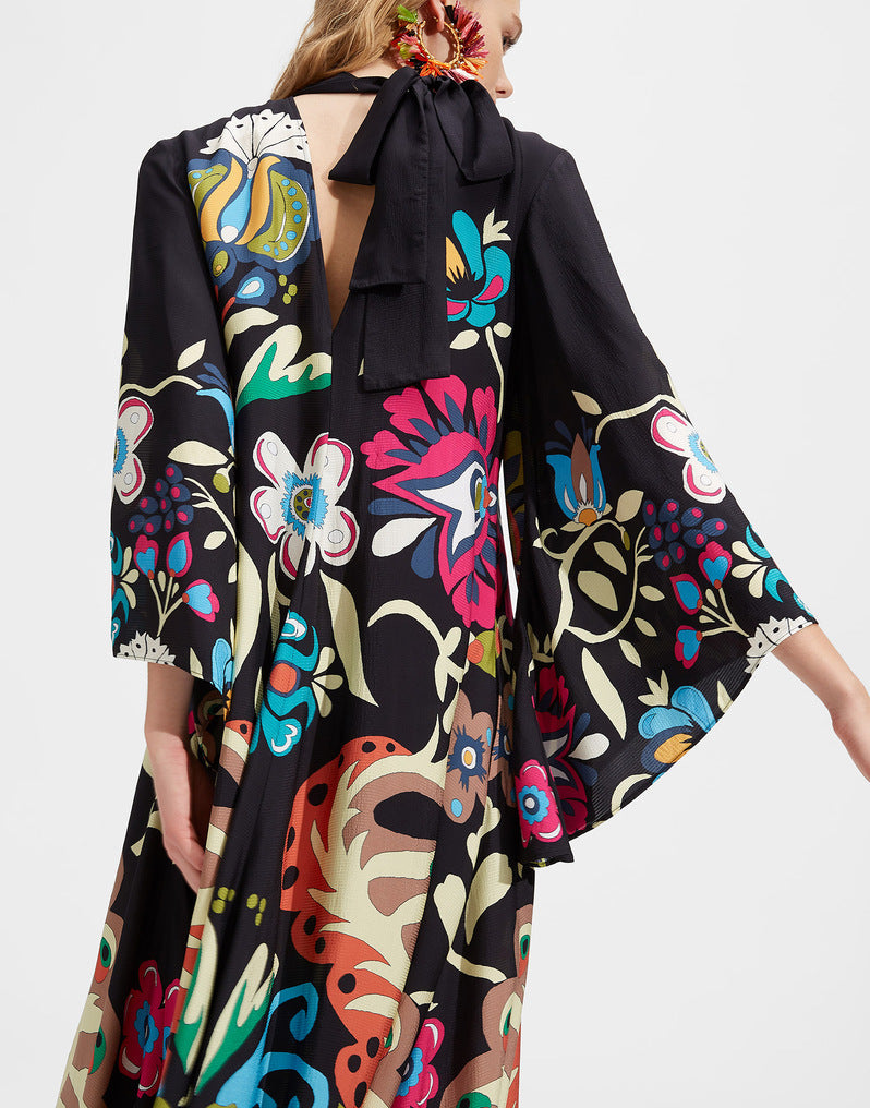 Viertelarmkleid mit Druck Damen Geschenk Berlin