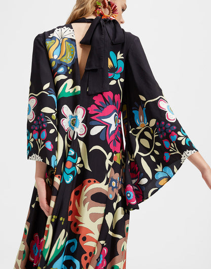 Viertelarmkleid mit Druck Damen Geschenk Berlin