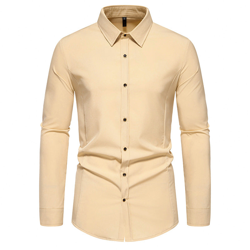 Herren Langarmhemd Elegant Slim Fit Modern