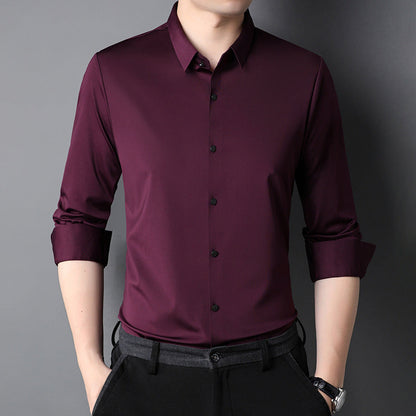 Elegantes Herren Langarmhemd atmungsaktiv Modern Slimfit