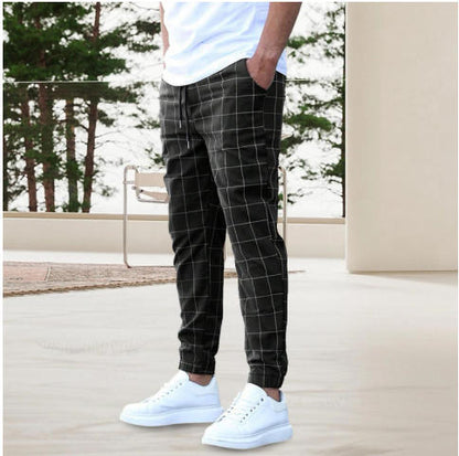 Herren Karohose Lässig Bequem Stadtstyle