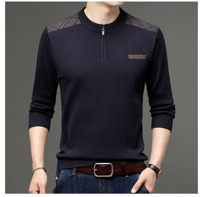 Eleganter Herren Pullover Halbzip Modern
