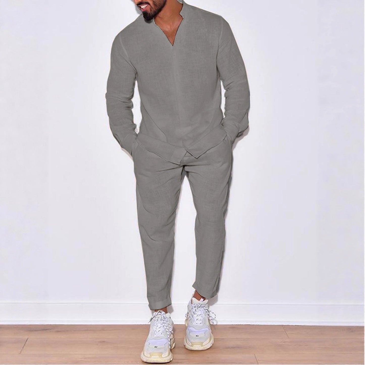 Herren Schlafanzug Set Bequem Stylisch 2-teilig