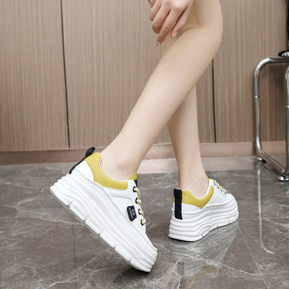Damen Sneaker Plateau Sportschuhe Komfortabel Modisch Höher