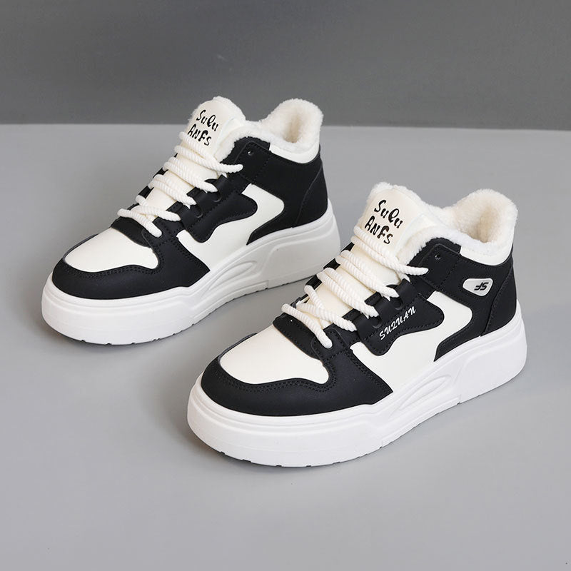 Damen Sneaker Sport High-Top Weich Fleece Innen
