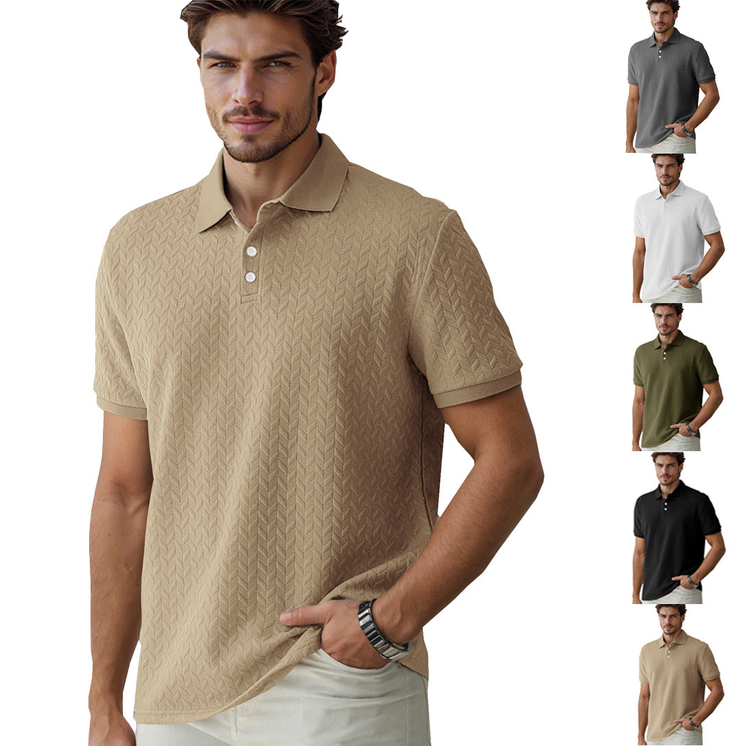 Herren Poloshirt Modern Strukturiert Baumwolle Berlin - BerlinGlamour