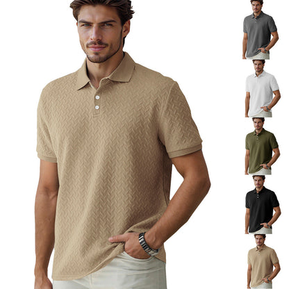 Herren Poloshirt Modern Strukturiert Baumwolle Berlin - BerlinGlamour