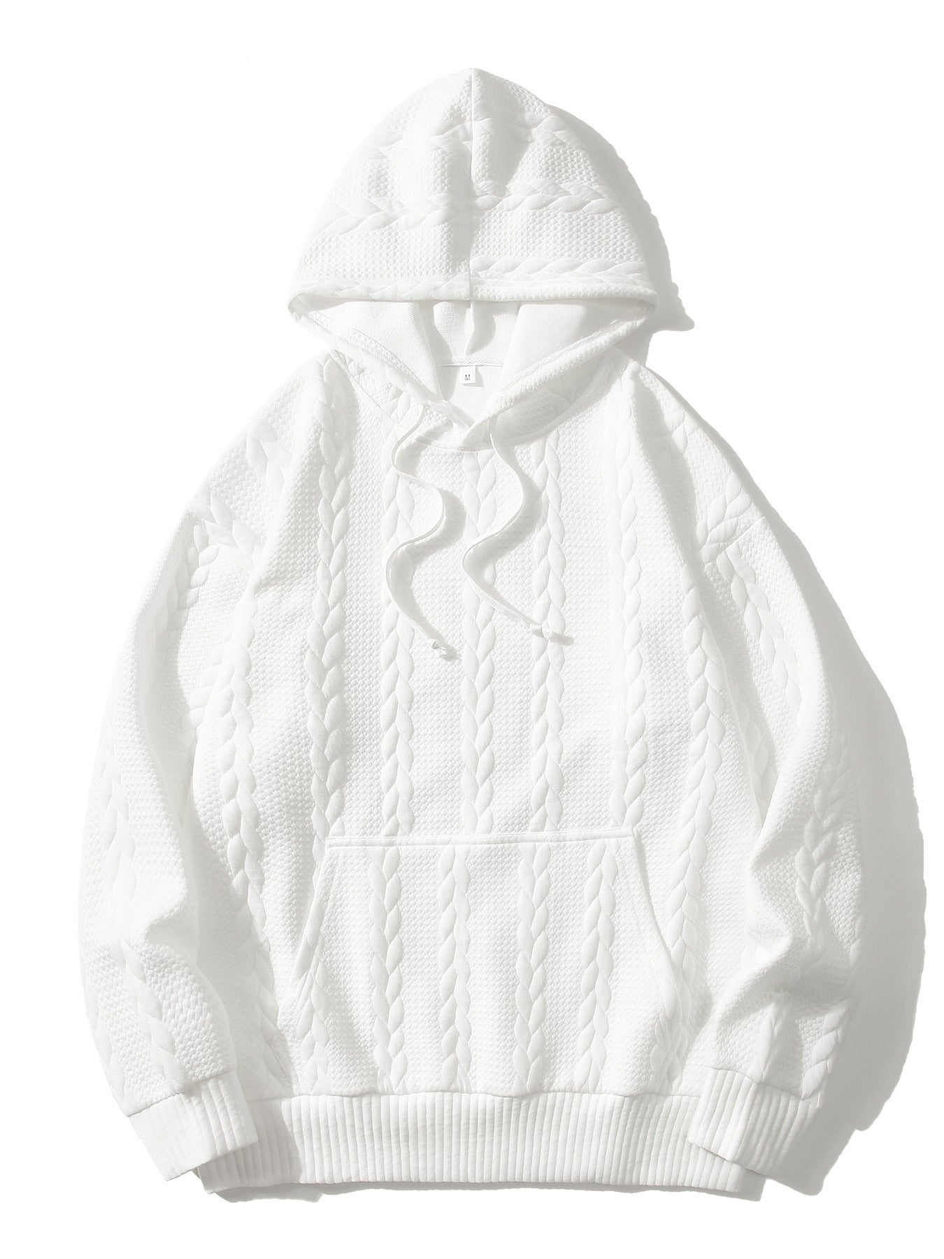 Herren Kapuzenpullover Struktur Muster Grau Modern