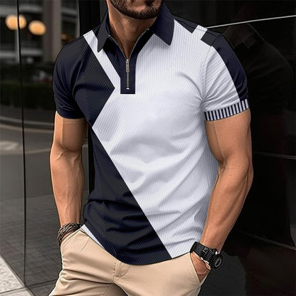 Herren Polohemd Modern Geometrisches Design Slim Fit