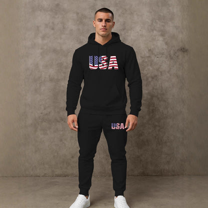Herren Hoodie und Jogginghose Set Modisch Sportlich