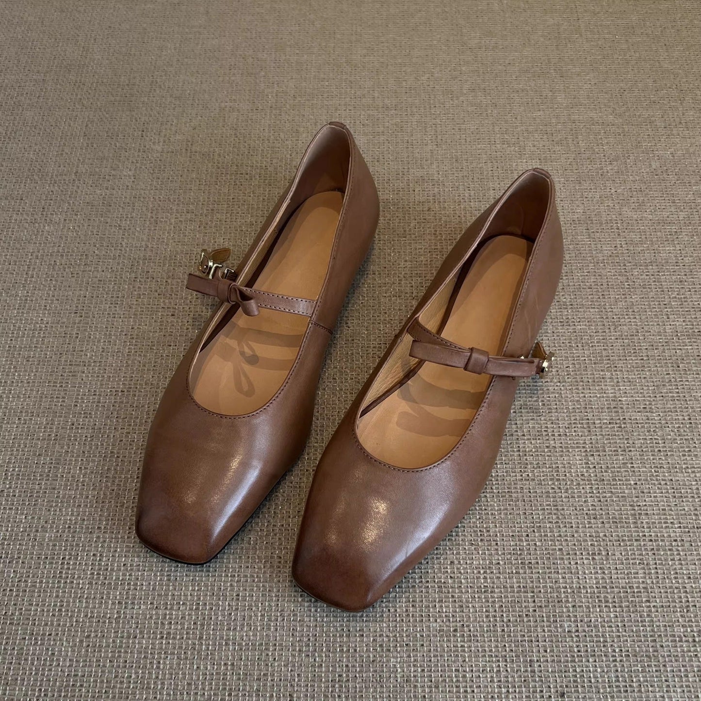 Damen Ballerinas Elegante Riemen Schuhe Quadratisch