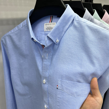Herren Langarmhemd Modern Slim Fit Baumwolle Qualität