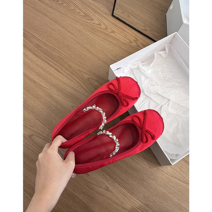 Damen Ballerinas Elegant mit Riemendesign und Komfortfußbett