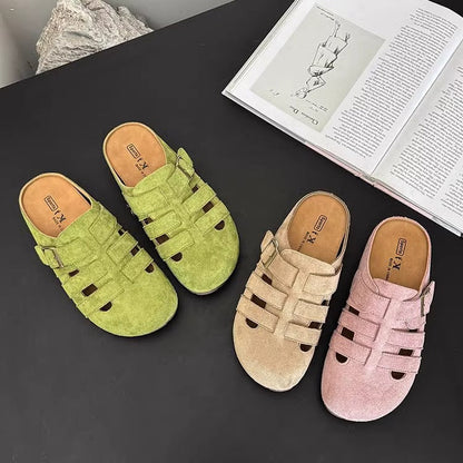 Damen Clogs Weich Bequem Riemendesign Modern - BerlinGlamour