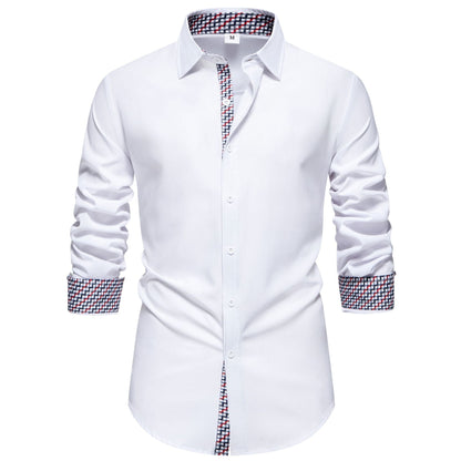 Herren Langarmhemd Modern Slim Fit Elegant - BerlinGlamour