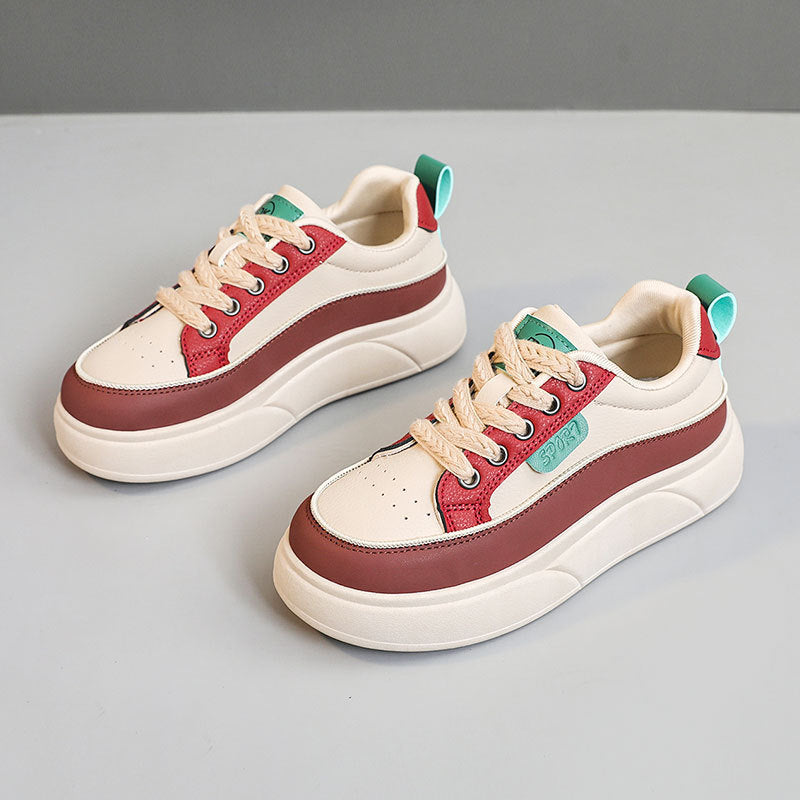 Damen Plateau Sneaker Sportlich Bequem Mit Dämpfung