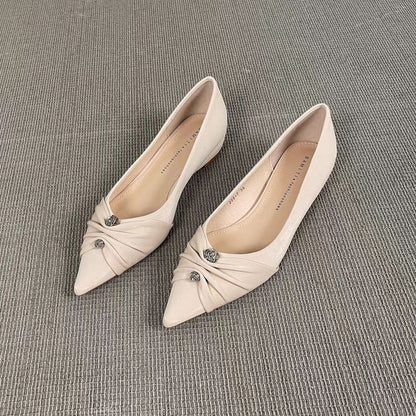 Damen Ballerinas Elegante Spitze Schnürsenkel Schwarz