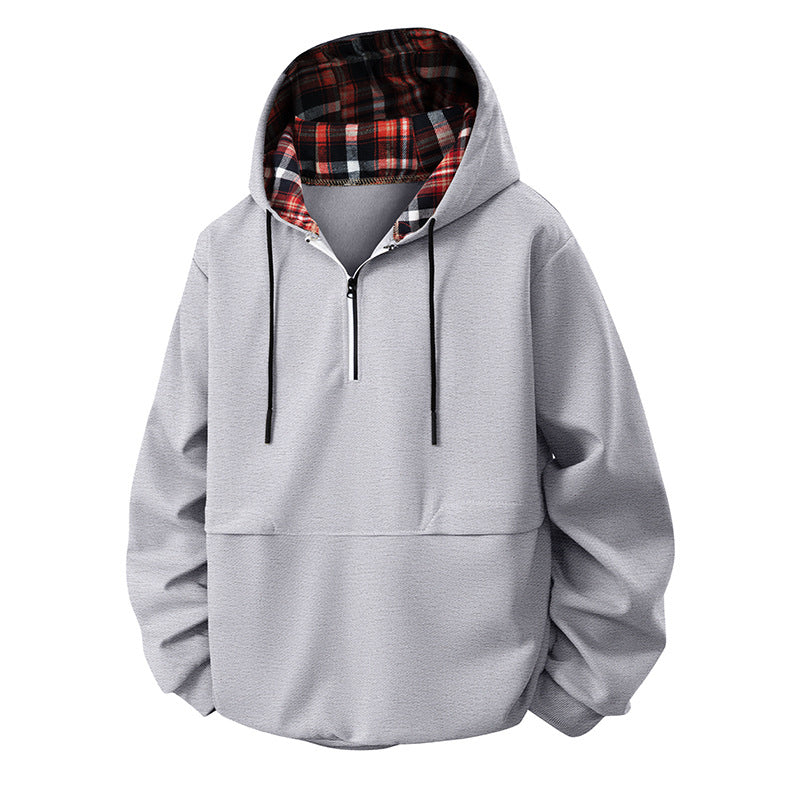 Herren Pullover Plüschfutter Halbzipp Reißverschluss Warm